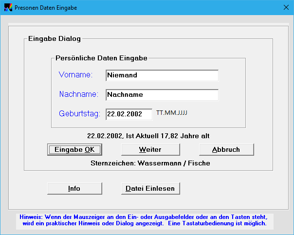 Eingabe
